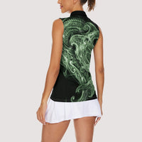 Pounamu Maori Tribal Hammershark Ghost Spirit Women Sleeveless Polo Shirt