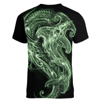 Pounamu Maori Tribal Hammershark Ghost Spirit Women V-Neck T-Shirt