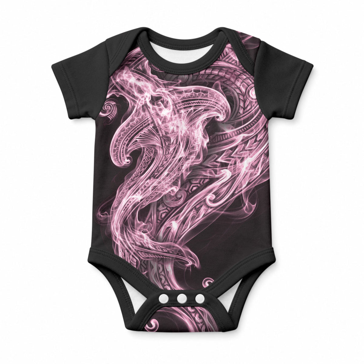 Mawhero Maori Tribal Hammershark Ghost Spirit Baby Onesie