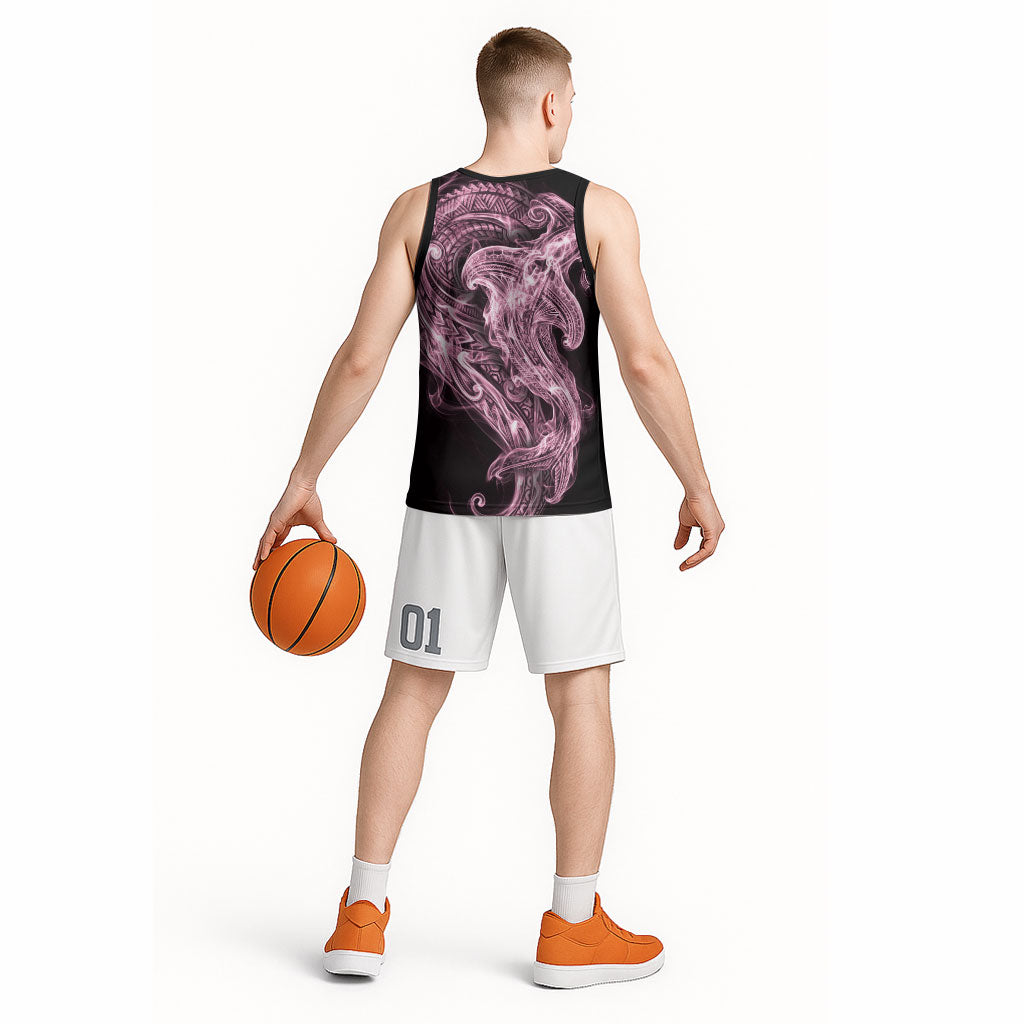 Mawhero Maori Tribal Hammershark Ghost Spirit Basketball Jersey
