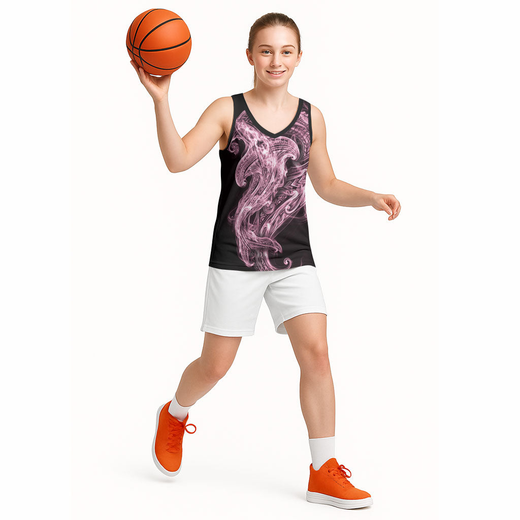Mawhero Maori Tribal Hammershark Ghost Spirit Basketball Jersey