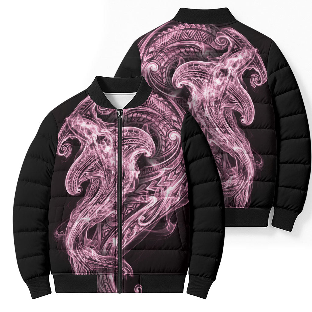 Mawhero Maori Tribal Hammershark Ghost Spirit Bomber Puffer Jacket