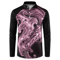 Mawhero Maori Tribal Hammershark Ghost Spirit Button Sweatshirt
