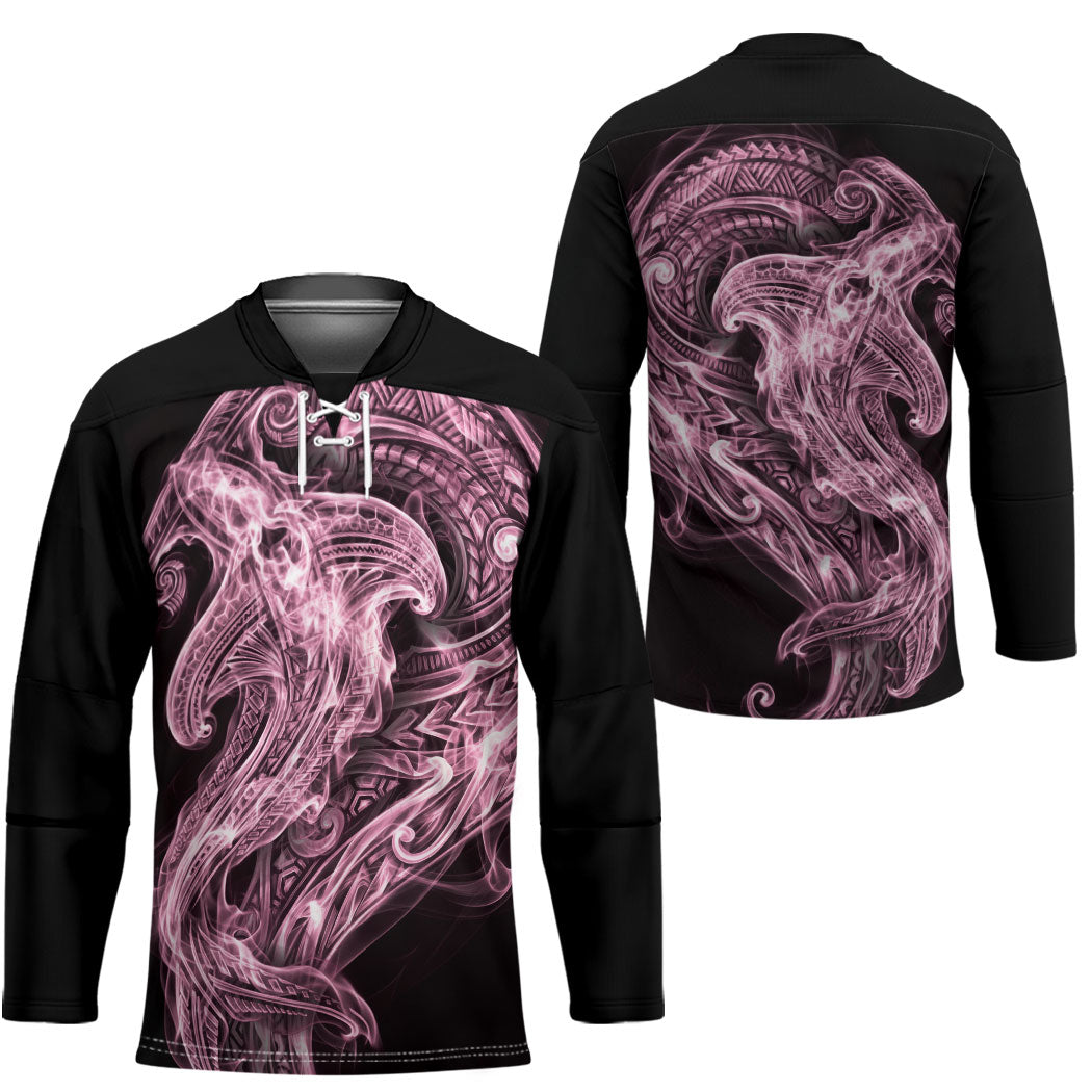 Mawhero Maori Tribal Hammershark Ghost Spirit Hockey Jersey