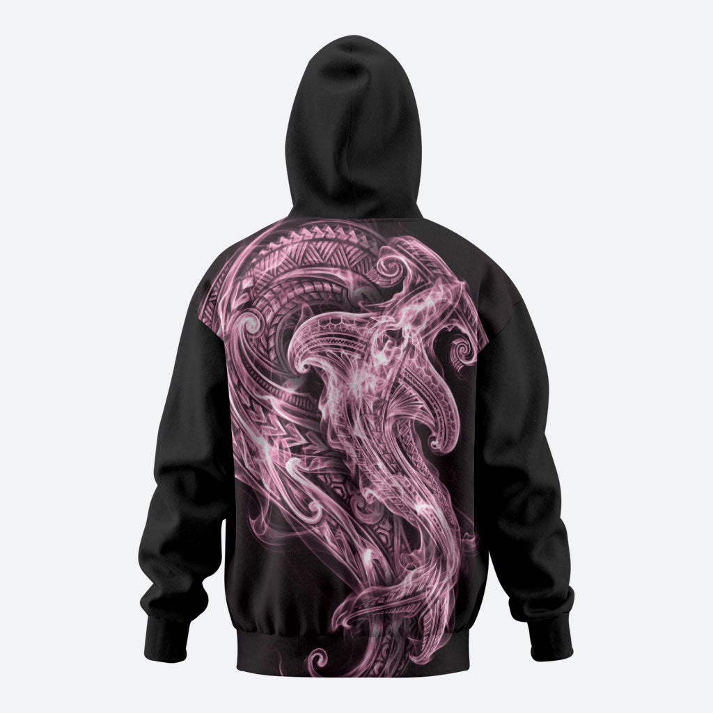Mawhero Maori Tribal Hammershark Ghost Spirit Hoodie