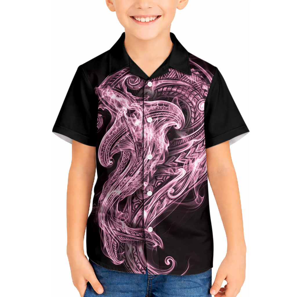 Mawhero Maori Tribal Hammershark Ghost Spirit Kid Hawaiian Shirt