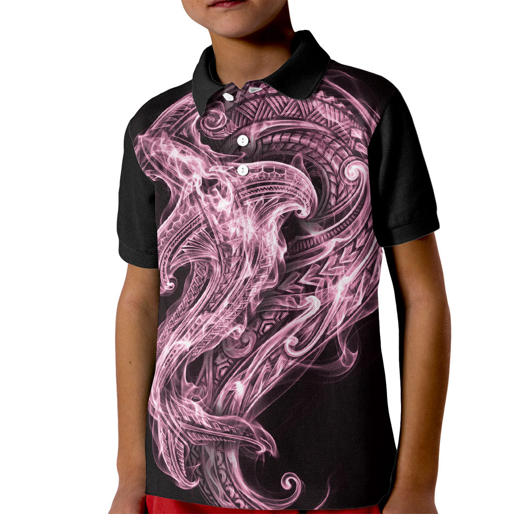 Mawhero Maori Tribal Hammershark Ghost Spirit Kid Polo Shirt