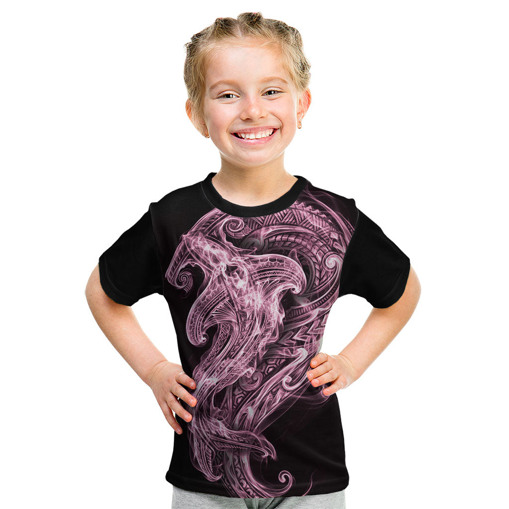 Mawhero Maori Tribal Hammershark Ghost Spirit Kid T Shirt