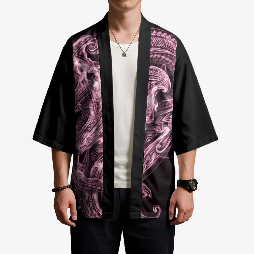 Mawhero Maori Tribal Hammershark Ghost Spirit Kimono