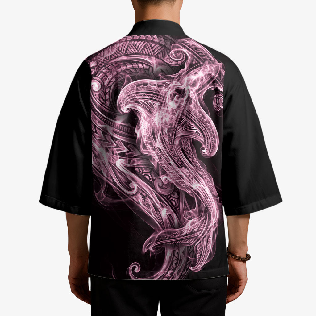 Mawhero Maori Tribal Hammershark Ghost Spirit Kimono