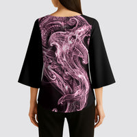 Mawhero Maori Tribal Hammershark Ghost Spirit Kimono Sleeve Blouse