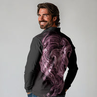 Mawhero Maori Tribal Hammershark Ghost Spirit Long Sleeve Polo Shirt