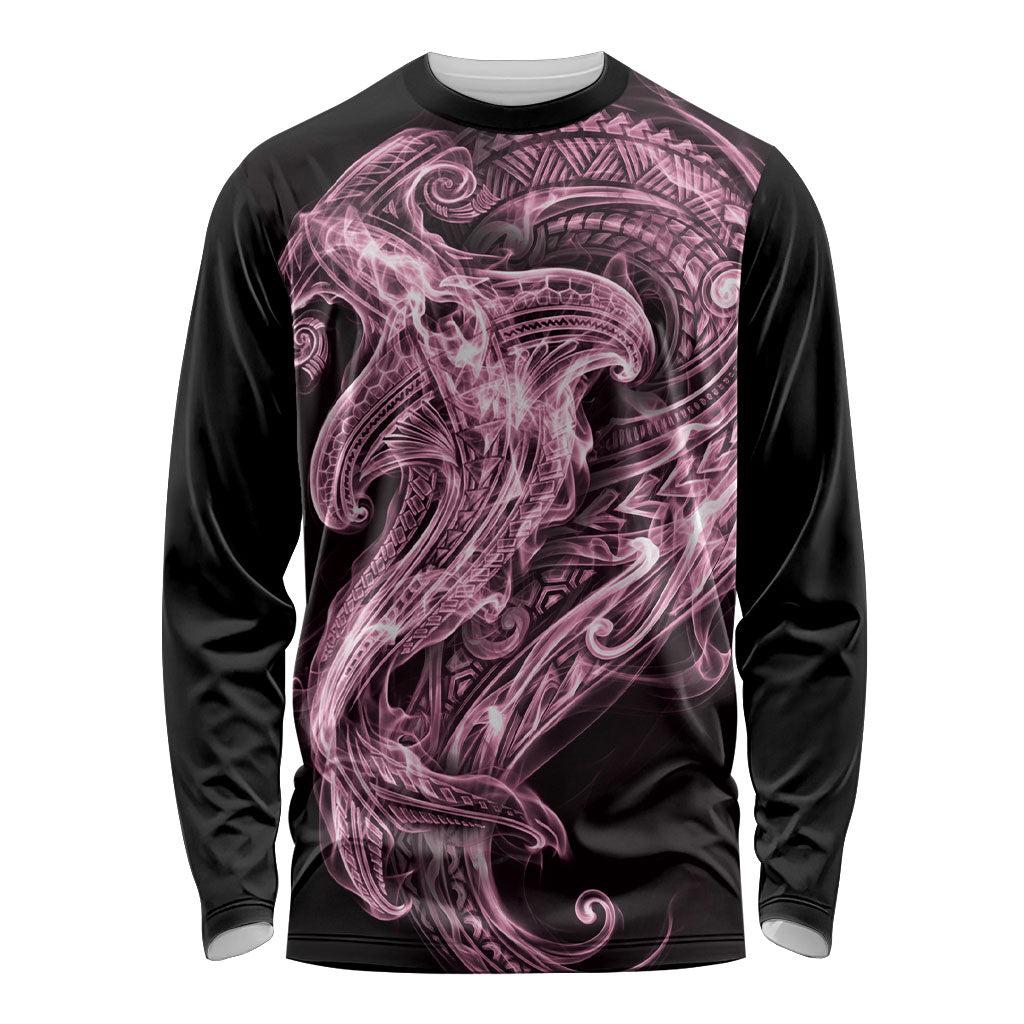 Mawhero Maori Tribal Hammershark Ghost Spirit Long Sleeve Shirt
