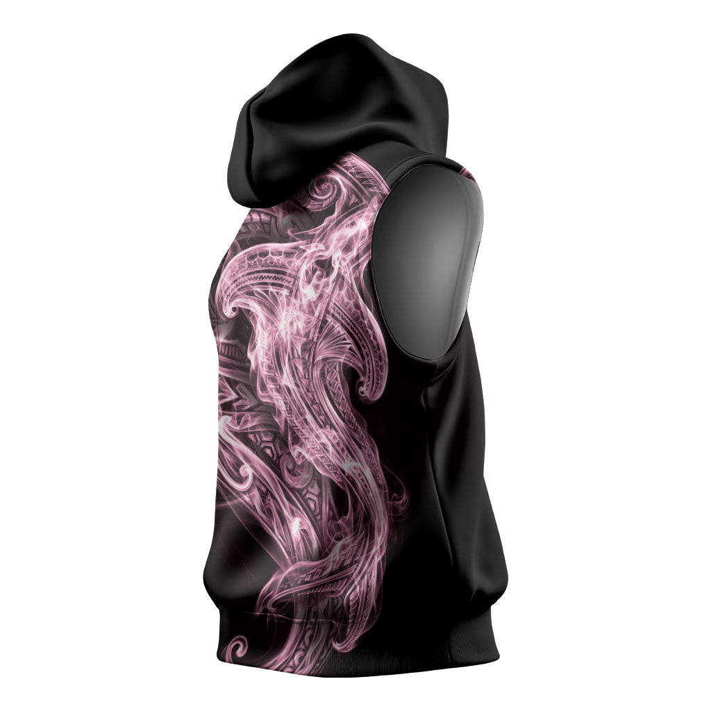 Mawhero Maori Tribal Hammershark Ghost Spirit Sleeveless Hoodie