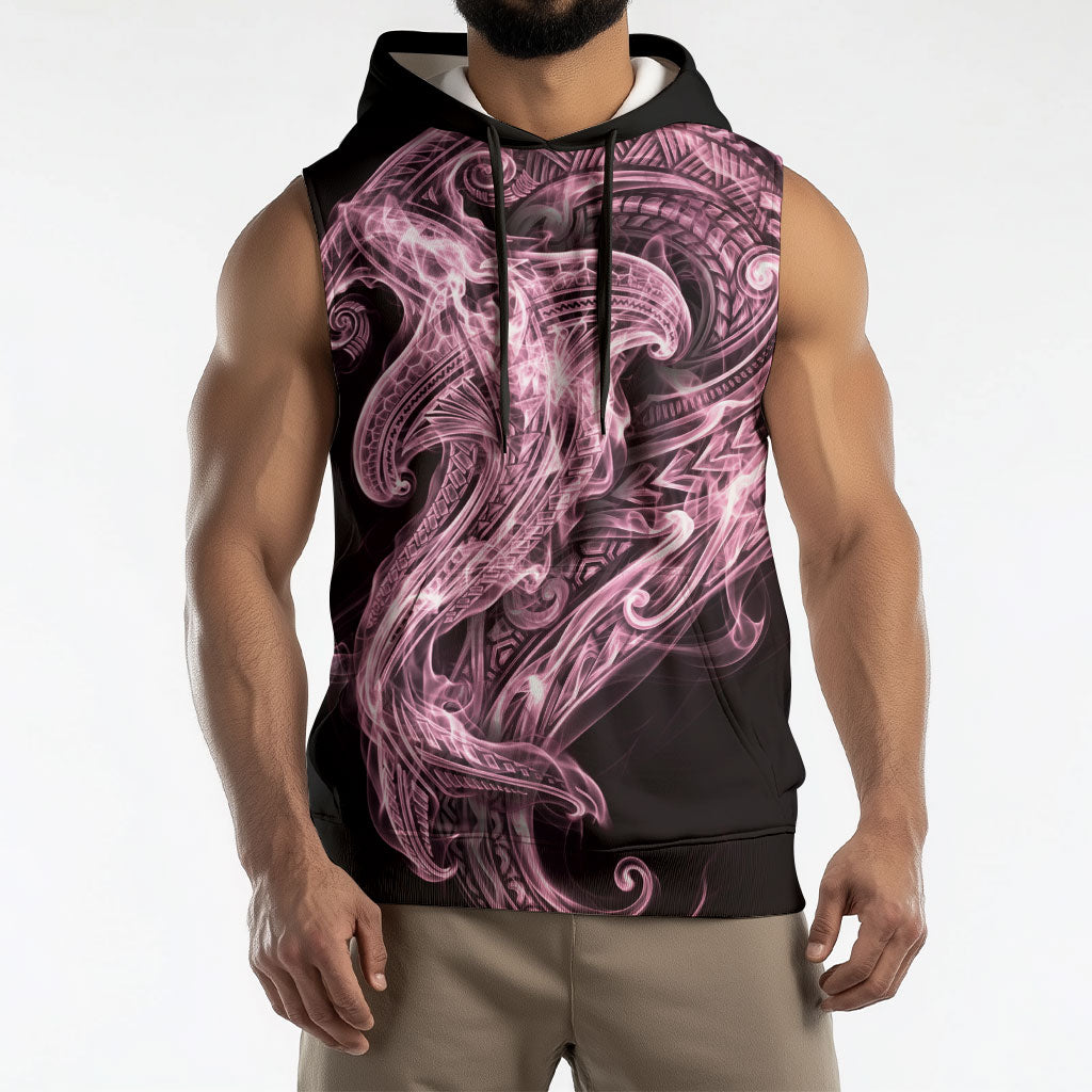 Mawhero Maori Tribal Hammershark Ghost Spirit Sleeveless Hoodie