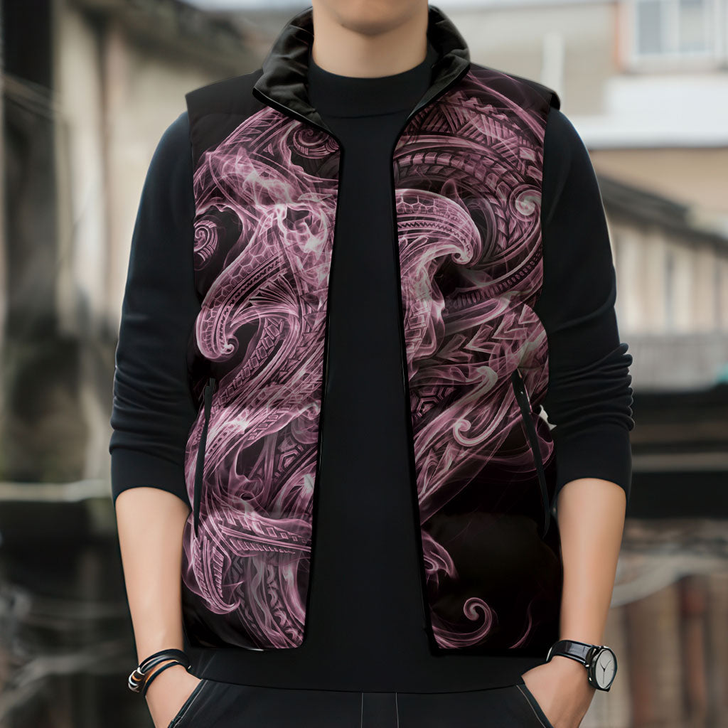 Mawhero Maori Tribal Hammershark Ghost Spirit Sleeveless Puffer Jacket