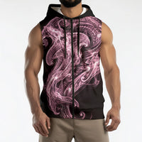 Mawhero Maori Tribal Hammershark Ghost Spirit Sleeveless Zip Hoodie