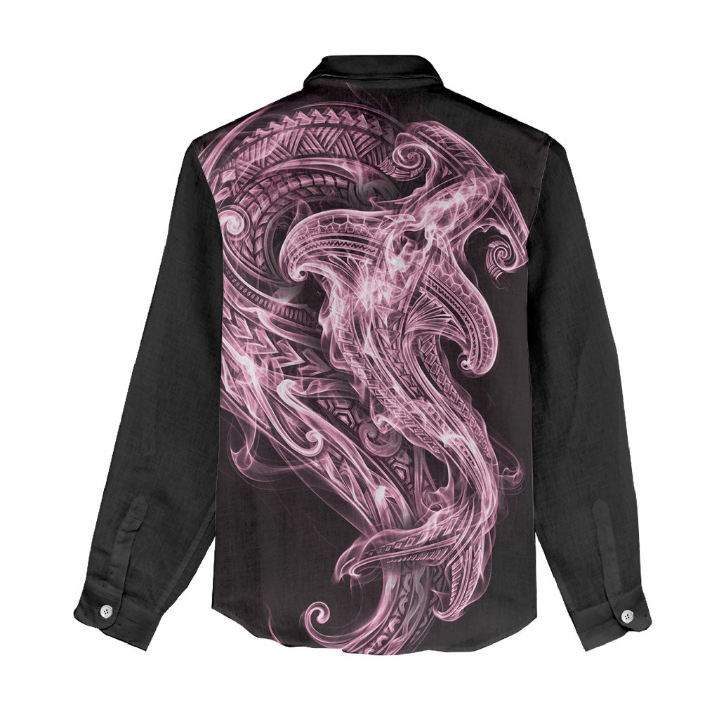 Mawhero Maori Tribal Hammershark Ghost Spirit Women Casual Shirt