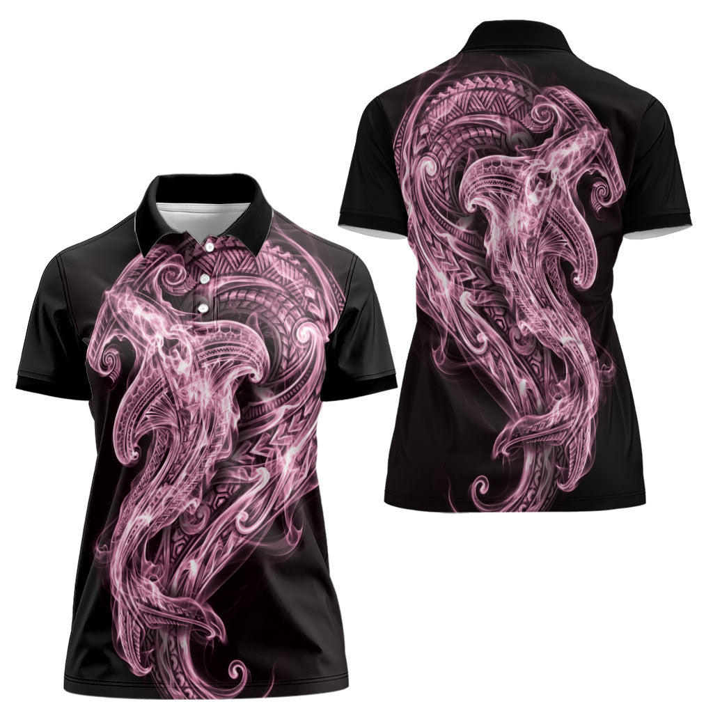 Mawhero Maori Tribal Hammershark Ghost Spirit Women Polo Shirt
