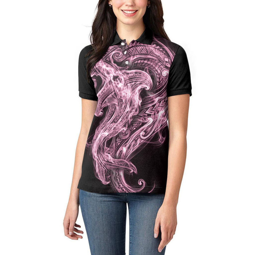 Mawhero Maori Tribal Hammershark Ghost Spirit Women Polo Shirt