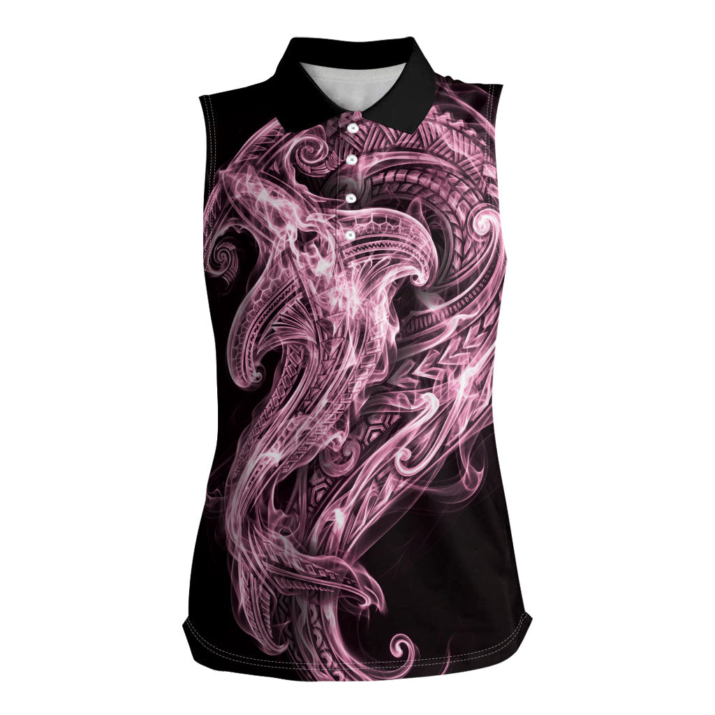 Mawhero Maori Tribal Hammershark Ghost Spirit Women Sleeveless Polo Shirt