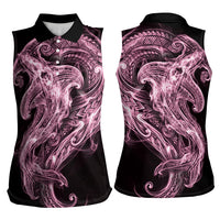 Mawhero Maori Tribal Hammershark Ghost Spirit Women Sleeveless Polo Shirt