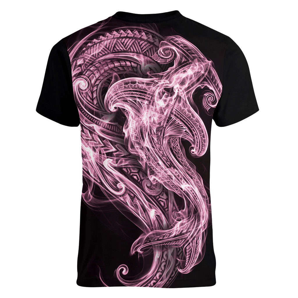 Mawhero Maori Tribal Hammershark Ghost Spirit Women V-Neck T-Shirt