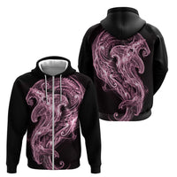 Mawhero Maori Tribal Hammershark Ghost Spirit Zip Hoodie