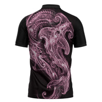 Mawhero Maori Tribal Hammershark Ghost Spirit Zipper Polo Shirt