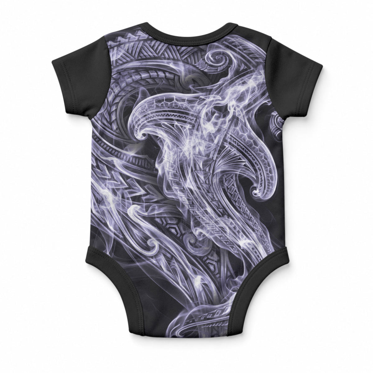 Waiporoporo Maori Tribal Hammershark Ghost Spirit Baby Onesie