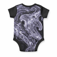 Waiporoporo Maori Tribal Hammershark Ghost Spirit Baby Onesie