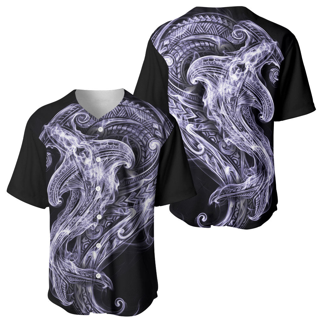 Waiporoporo Maori Tribal Hammershark Ghost Spirit Baseball Jersey