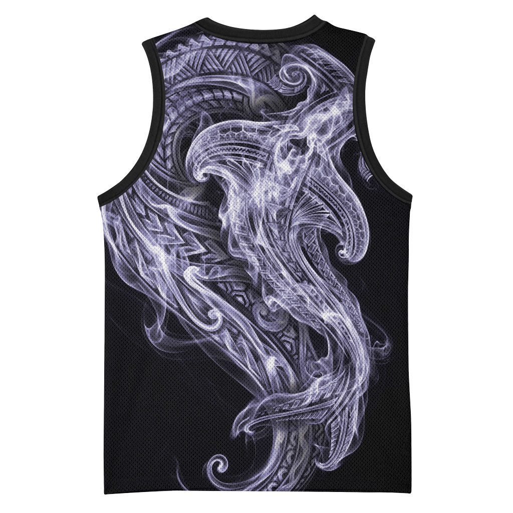 Waiporoporo Maori Tribal Hammershark Ghost Spirit Basketball Jersey