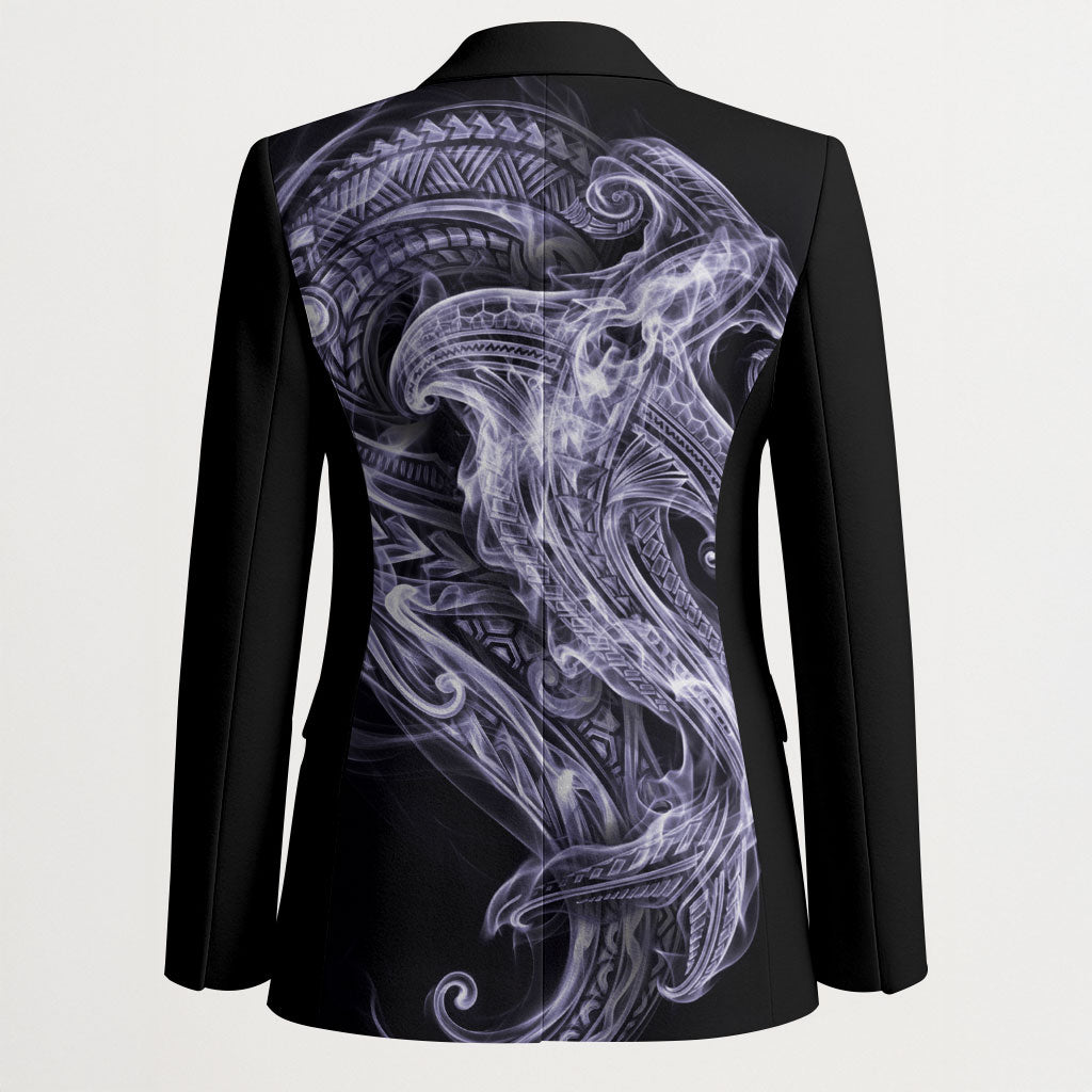 Waiporoporo Maori Tribal Hammershark Ghost Spirit Blazer