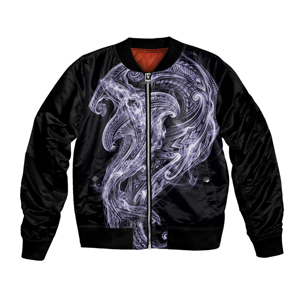 Waiporoporo Maori Tribal Hammershark Ghost Spirit Bomber Jacket