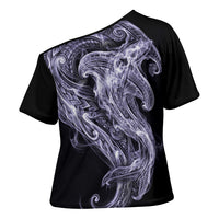 Waiporoporo Maori Tribal Hammershark Ghost Spirit Cross Shoulder Shirt