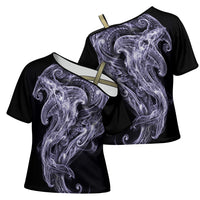 Waiporoporo Maori Tribal Hammershark Ghost Spirit Cross Shoulder Shirt