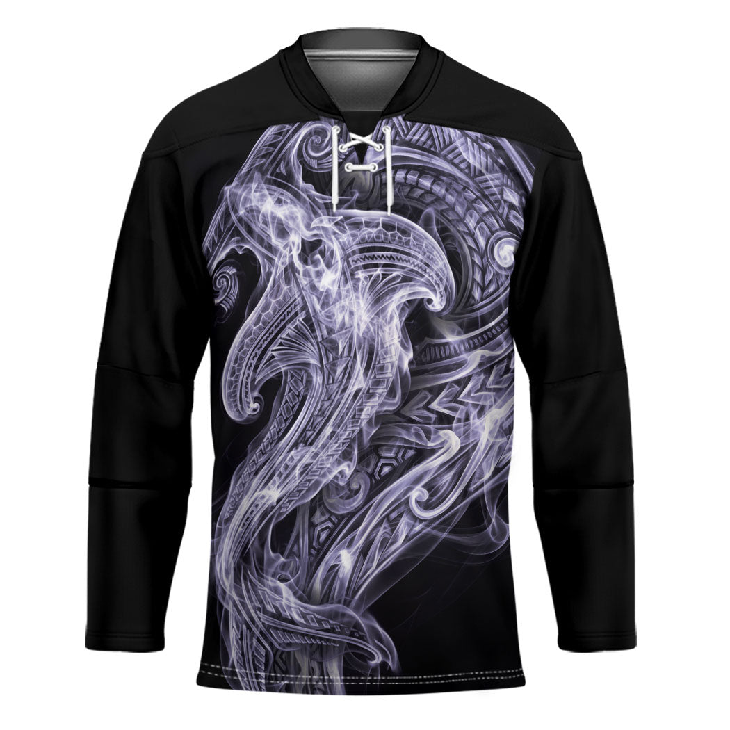 Waiporoporo Maori Tribal Hammershark Ghost Spirit Hockey Jersey