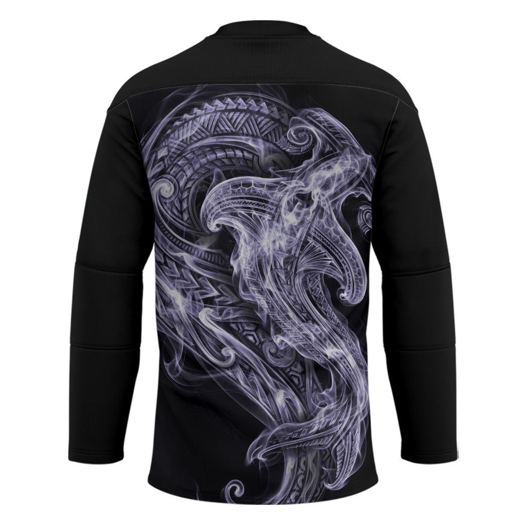 Waiporoporo Maori Tribal Hammershark Ghost Spirit Hockey Jersey