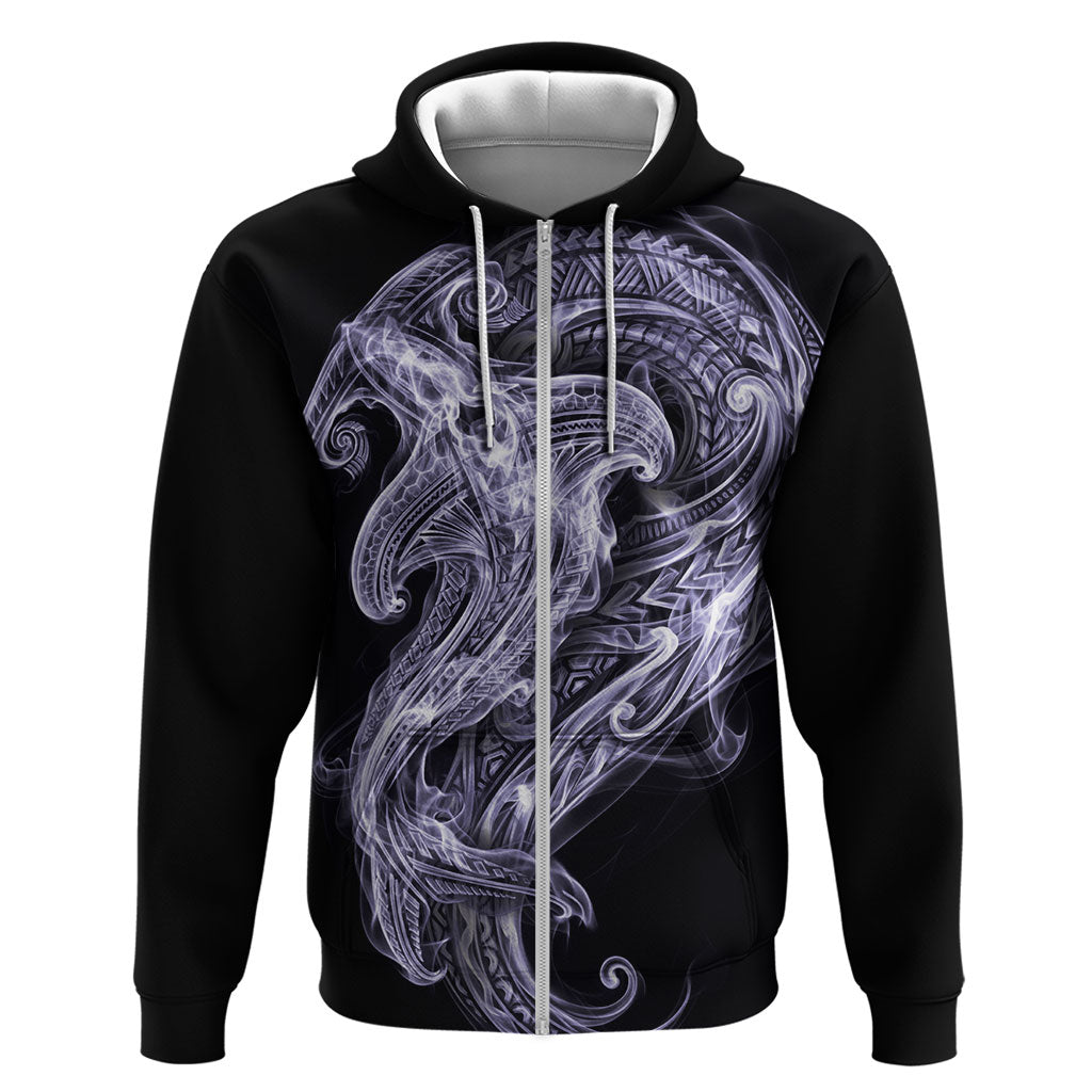 Waiporoporo Maori Tribal Hammershark Ghost Spirit Hoodie