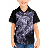 Waiporoporo Maori Tribal Hammershark Ghost Spirit Kid Hawaiian Shirt