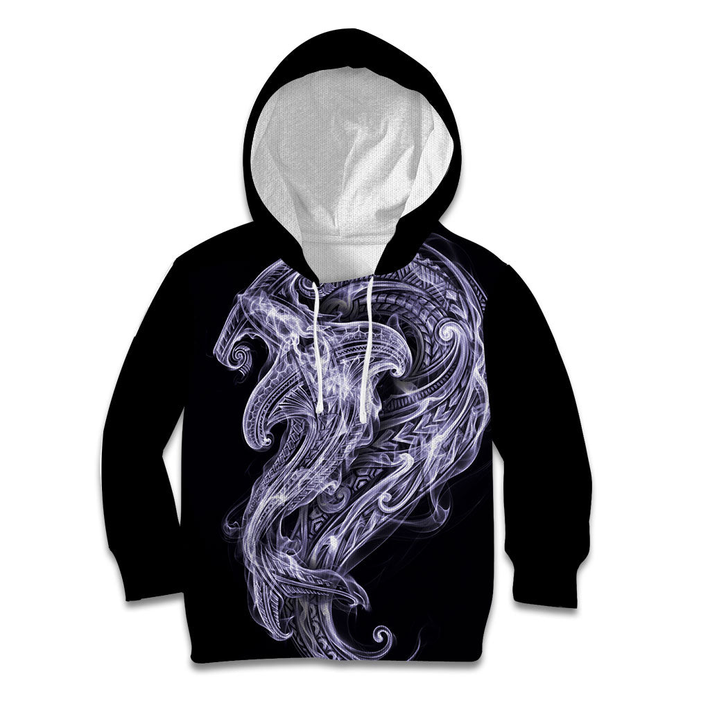 Waiporoporo Maori Tribal Hammershark Ghost Spirit Kid Hoodie
