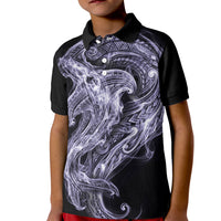 Waiporoporo Maori Tribal Hammershark Ghost Spirit Kid Polo Shirt