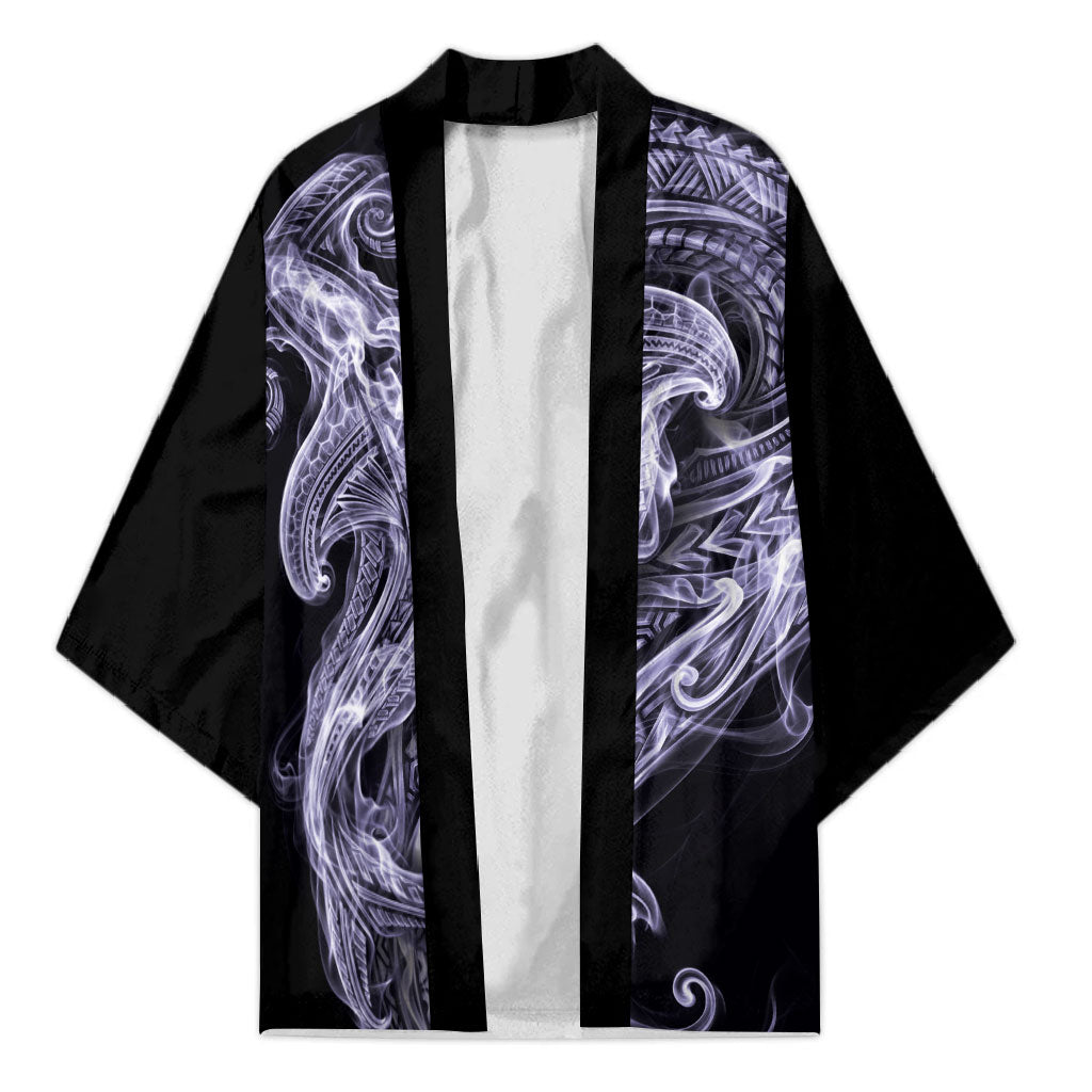 Waiporoporo Maori Tribal Hammershark Ghost Spirit Kimono