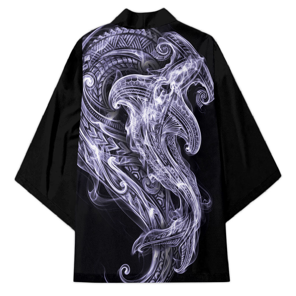Waiporoporo Maori Tribal Hammershark Ghost Spirit Kimono