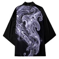 Waiporoporo Maori Tribal Hammershark Ghost Spirit Kimono