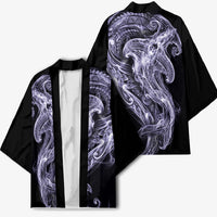 Waiporoporo Maori Tribal Hammershark Ghost Spirit Kimono