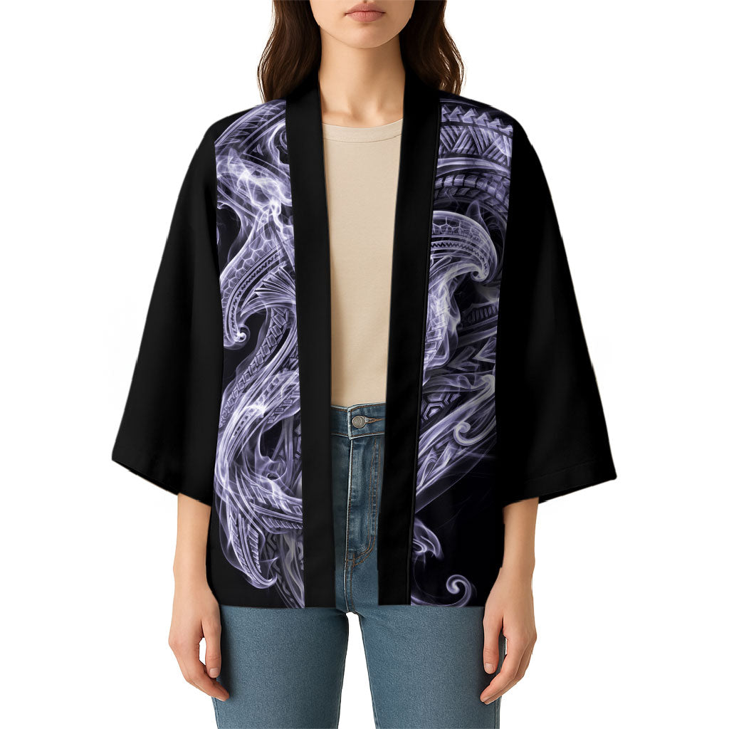Waiporoporo Maori Tribal Hammershark Ghost Spirit Kimono
