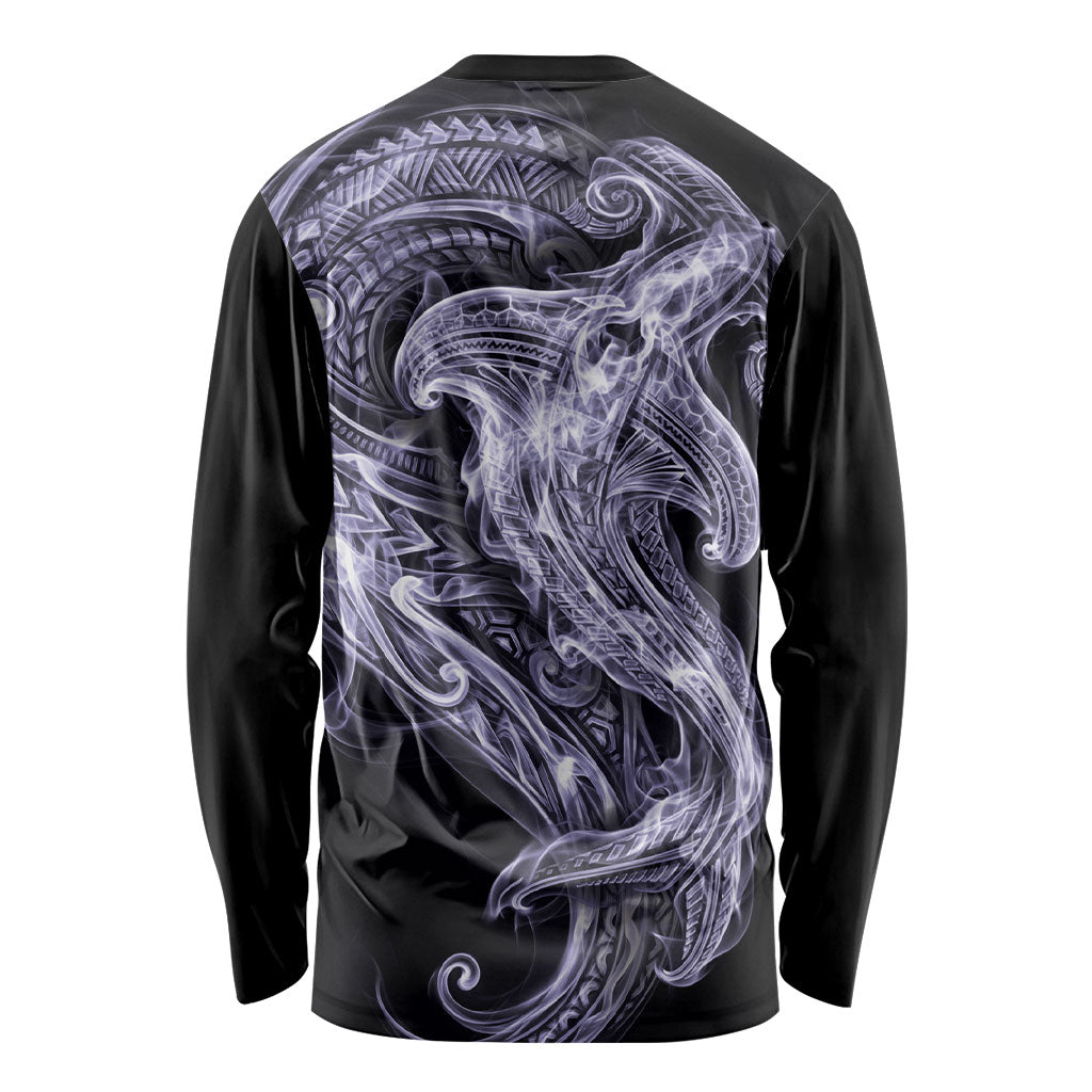 Waiporoporo Maori Tribal Hammershark Ghost Spirit Long Sleeve Shirt