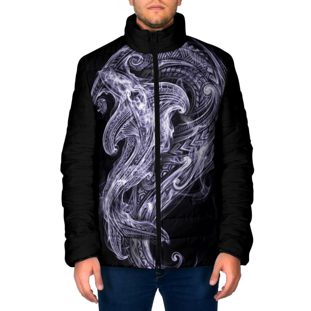 Waiporoporo Maori Tribal Hammershark Ghost Spirit Padded Jacket